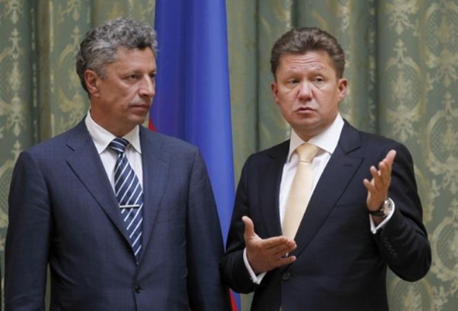 Jurij Bojko i Aleksiej Miller, szef Gazpromu